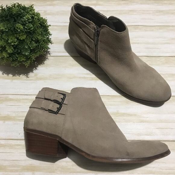 Sam Edelman Petal Ankle‎ Boots Booties Leather Suede Buckle Size 10 - Picture 1 of 9